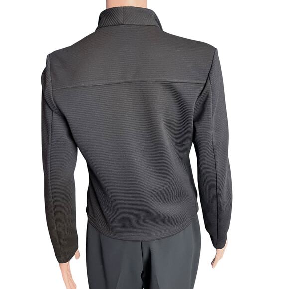 Calvin Klein Wing Collar Jacket XS Asymmetrical Moto Style Gold Zip Pockets - Picture 4 of 5